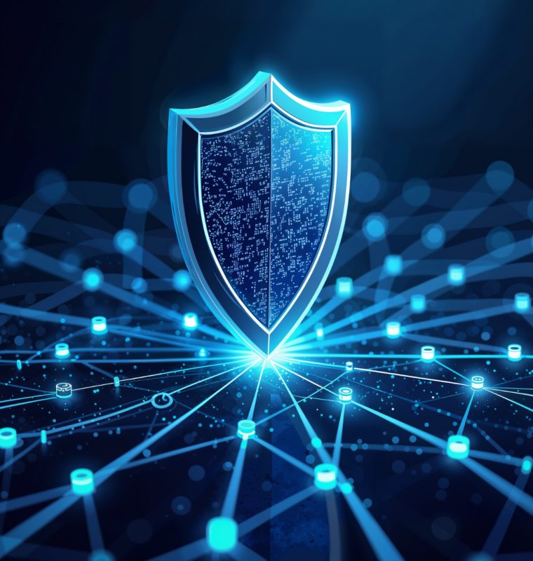 아우토크립트_CRA 콘텐츠 이미지 내용 - 디지털 세상에서 보안 솔루션을 의미하는 이미지